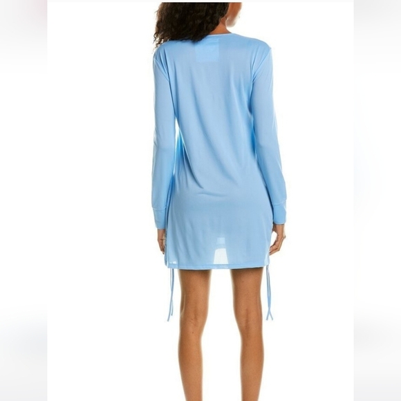 HIHO Maricel UPF 50 Tie Front Hooded Dress In Serenity Blue. Size S NWOT - Picture 6 of 13